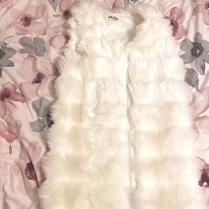 white furry coat for women
